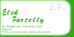 elek partelly business card